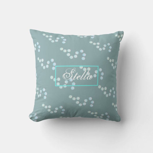Pastel Flower Petals Stella Cushion Throw Pillow (Front)