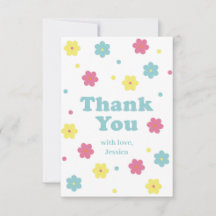 Pastel Flower Thank You Card