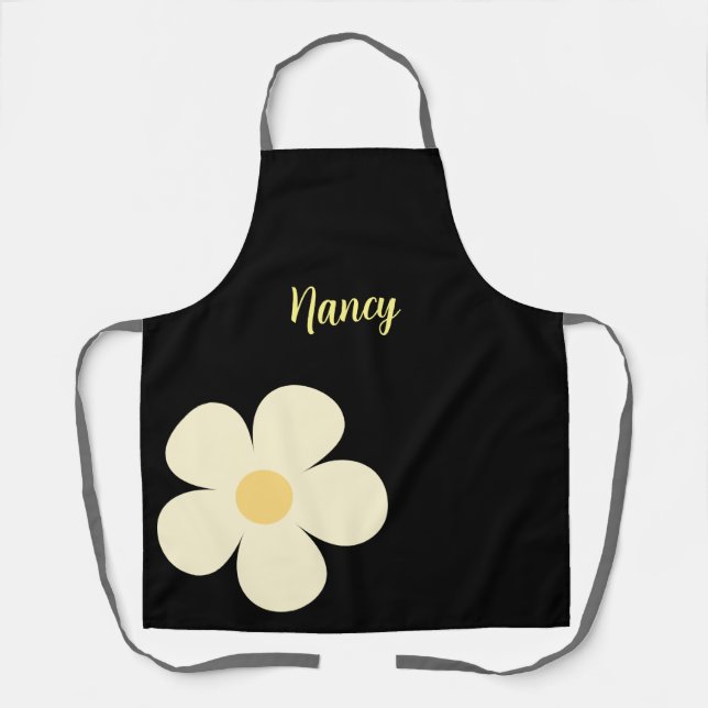Pastel flower with custom text apron (Front)