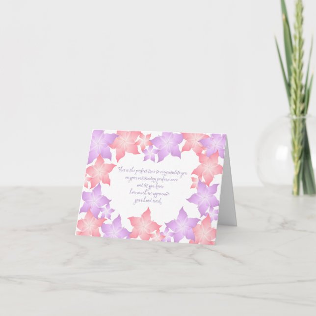 Pastel Flowers Administrative Professionals Day Card (Front)