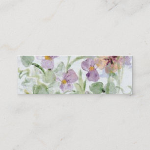 Pastel Flowers Bookmark Mini Business Card