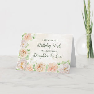 Pastel Flowers Daughter In Law Birthday Card