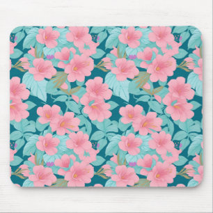 pastel flowers mouse mat