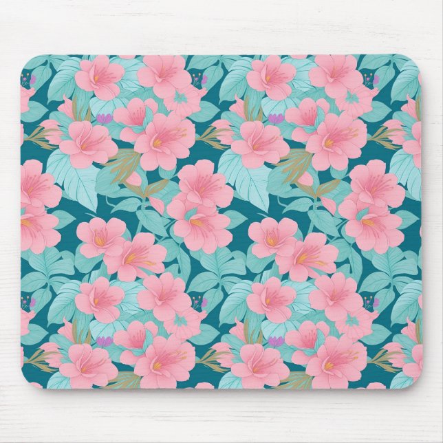 pastel flowers mouse mat (Front)