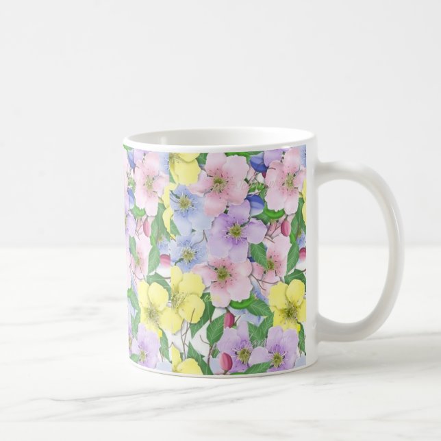 Pastel Flowers - Mug (Right)