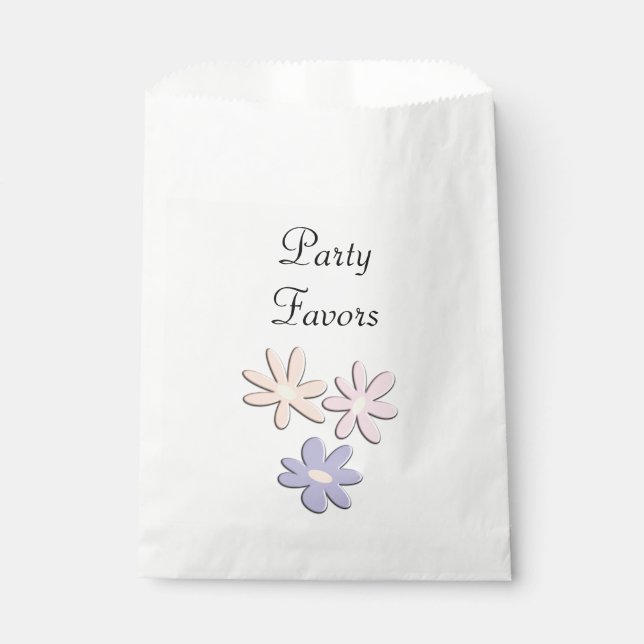 Pastel Flowers Party Favours Favour Bags (Front)