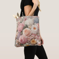 Pastel Flowers Shabby Chic Rose Floral Pattern
