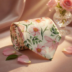 Pastel Flowers Soft Colours Tie