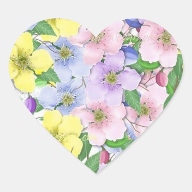 Pastel Flowers - Sticker (Front)