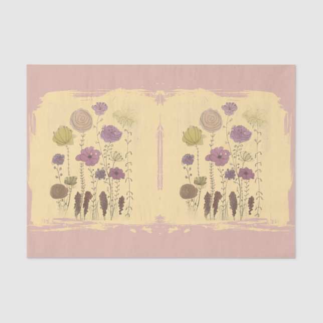 Pastel Flowers Tissue Paper (Front)