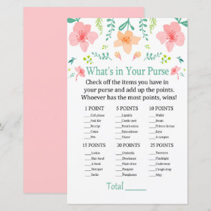 Pastel flowers What's in your purse game