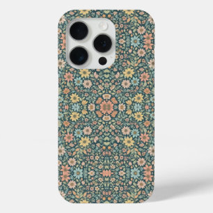 Pastel flowers with a dark background iPhone 15 pro case