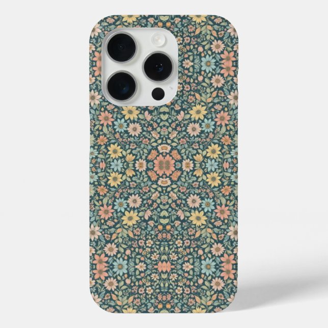 Pastel  flowers with a dark background Case-Mate iPhone case (Back)