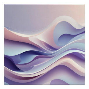 Pastel Flowing Layers – Abstract Art for Calm & Co Poster