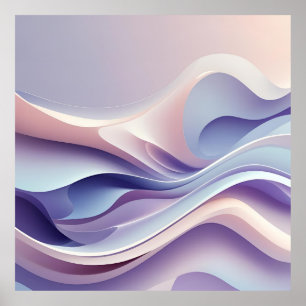 Pastel Flowing Layers – Abstract Art for Calm & Co Poster