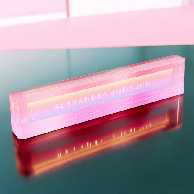 Pastel Foil | Luxury Professional Modern Nameplate (Creator Uploaded)