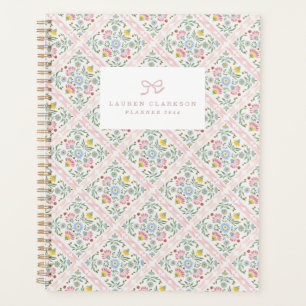 Pastel Folk Floral Planner Cover Pattern
