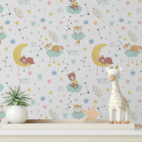 Pastel Fox Bear Nursery Peel and Stick