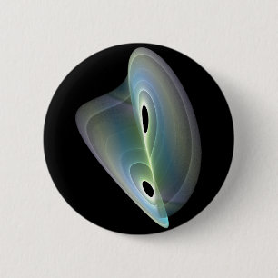 pastel  fractal 6 cm round badge