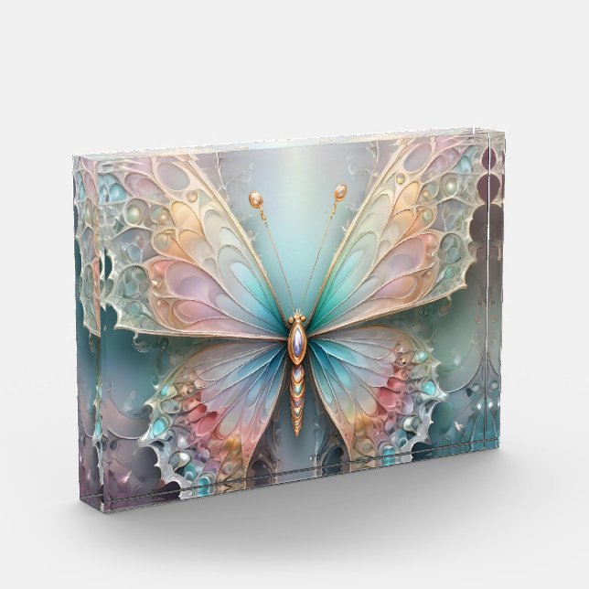 Pastel Fractal Butterfly,  Photo Block (Left)