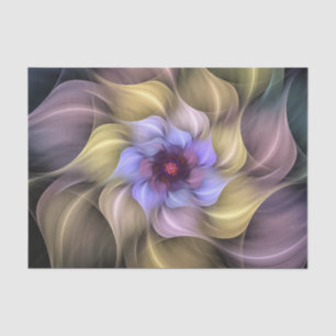Pastel Fractal Flower Swirling Petals  Tissue Paper