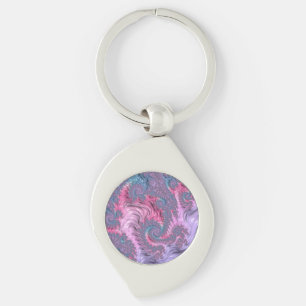Pastel Fractal Key Ring