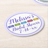 Pastel French Macaron Cookie Pastry Bridal Shower