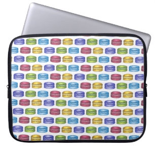 Pastel French Macaron Cookies Bakery Pastry Chef Laptop Sleeve