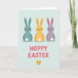 Pastel Friends Happy Easter Card