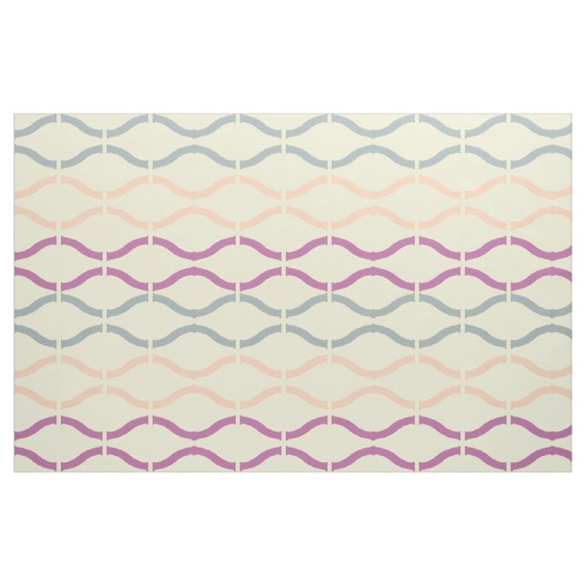 Pastel Funky Retro Geometric Pattern 3 Fabric (Fat Quarter)