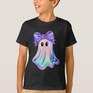 Pastel Galaxy Ghost Halloween Girl Kids Ghost Coqu T-Shirt