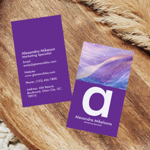 Pastel Galaxy Holographic Gradient Elegant Business Card