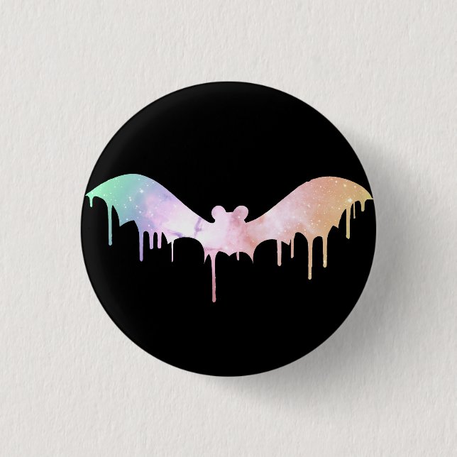 Pastel Galaxy MeltaBat Button (Front)