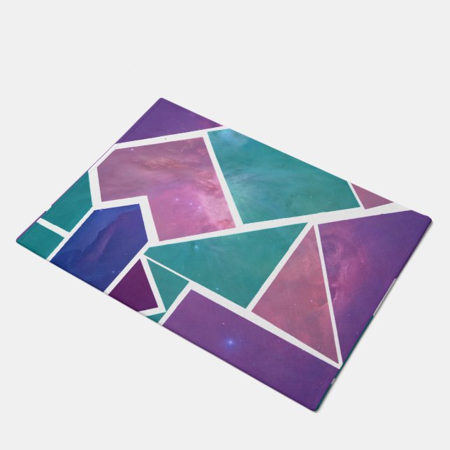 Pastel Galaxy Mosaic Floor Mat (Angled)