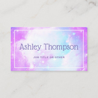 Pastel Galaxy Nebula Business Card