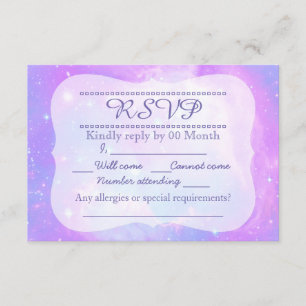 Pastel galaxy RSVP Card