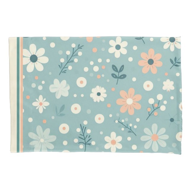 Pastel Garden Delight Pillowcase (Front-Left)