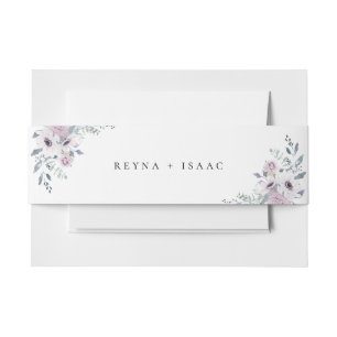 Pastel Garden Floral Wedding Invitation Belly Band