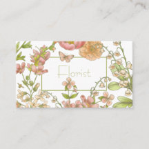 Pastel Garden Flowers Business Card