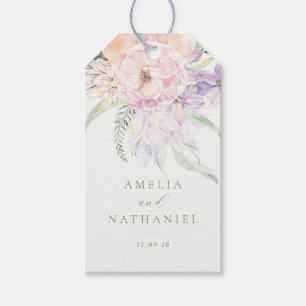 Pastel Garden Wedding Favour Gift Tags