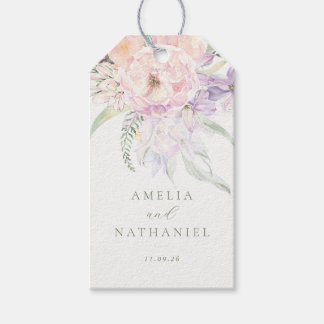Pastel Garden Wedding Favour Gift Tags