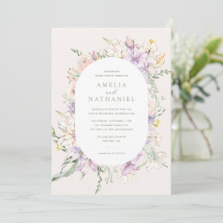 Pastel Garden Wedding Invitation
