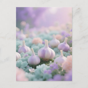Pastel Garlic Garden Dreamscape Postcard