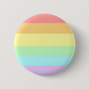 Pastel Gay LGBT Pride Month Flag Button
