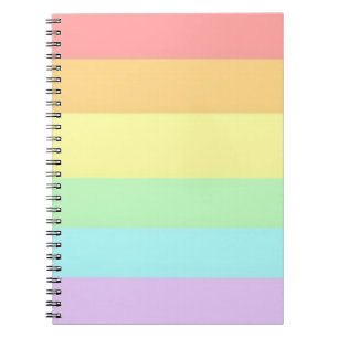 Pastel Gay LGBT Pride Month Flag Notebook