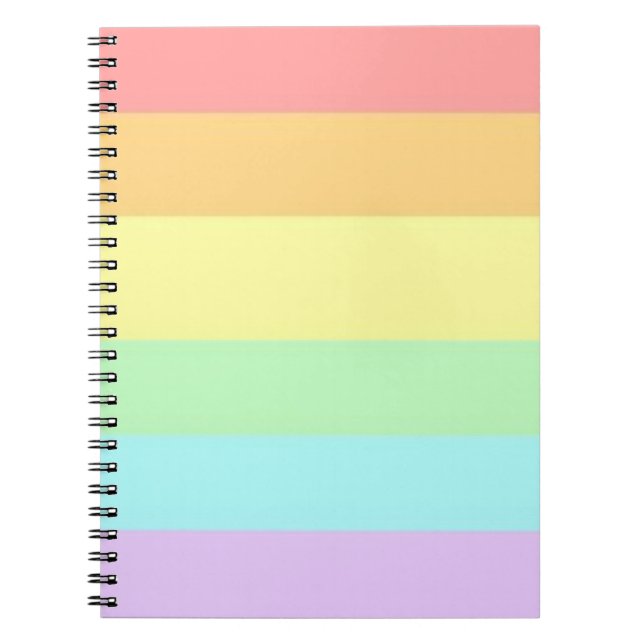 Pastel Gay LGBT Pride Month Flag    Notebook (Front)