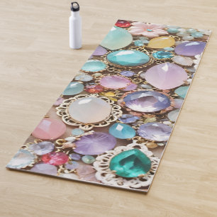 Pastel Gems And Jewels In Pinks & Purples Yoga Mat