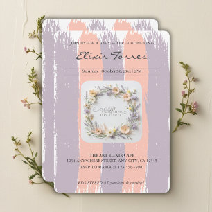Pastel Gender Neutral Wildflower Baby Shower Invitation
