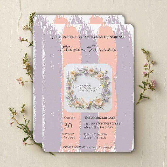 Pastel Gender Neutral Wildflower Baby Shower Invitation (Creator Uploaded)