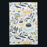 Pastel Geometric Floral Kitchen Towel<br><div class="desc"></div>